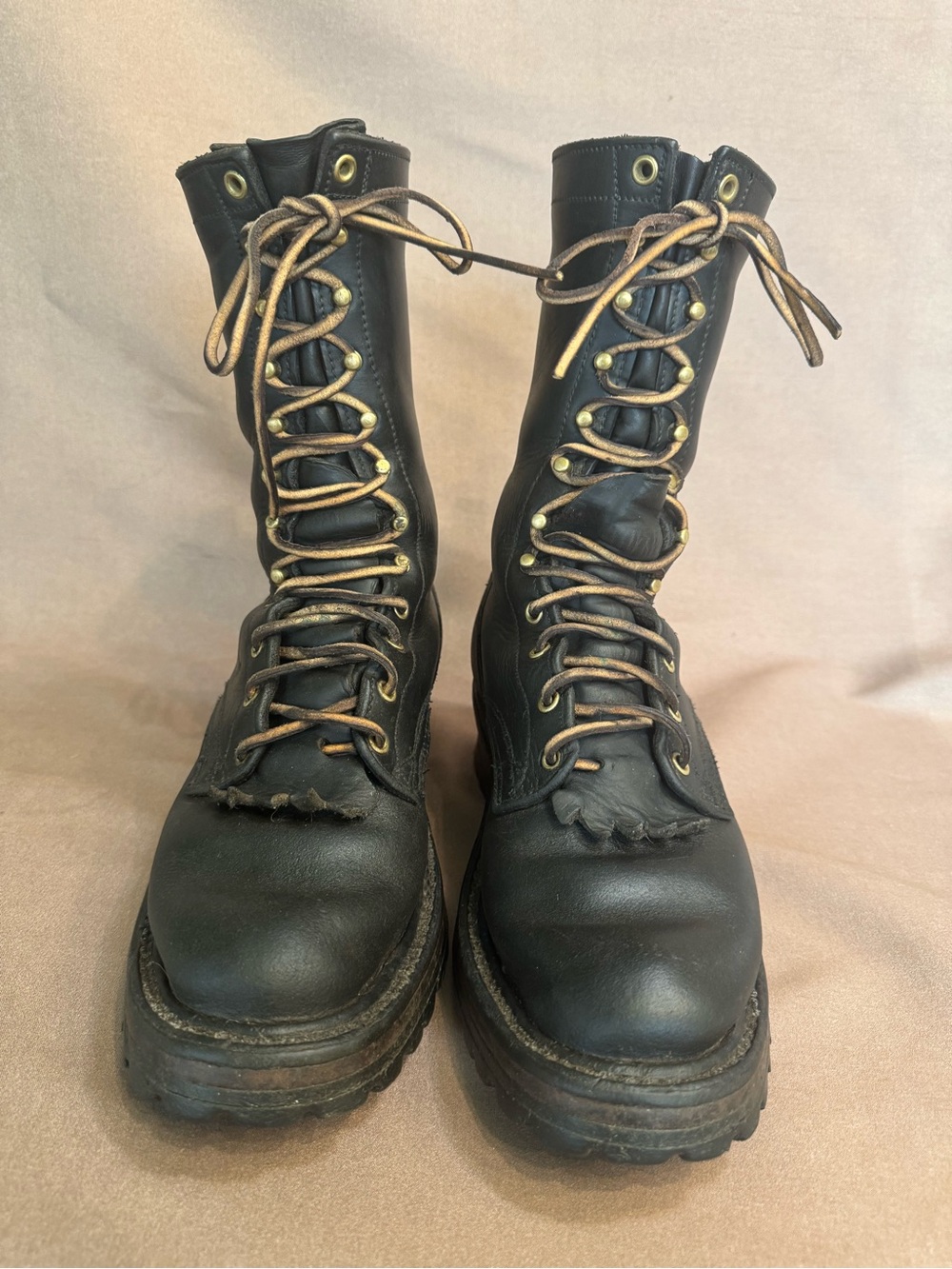 Nicks BuilderPro 10B 10” Black Leather Vibram Handmade Work Logger Boots